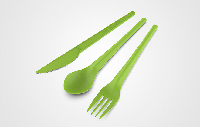 pla green cutlery
