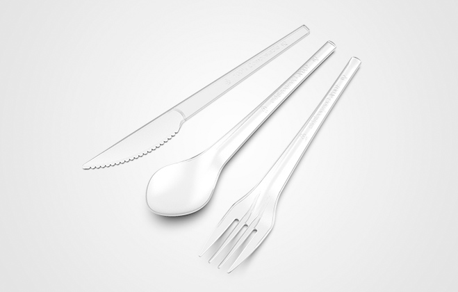 pla transparent cutlery